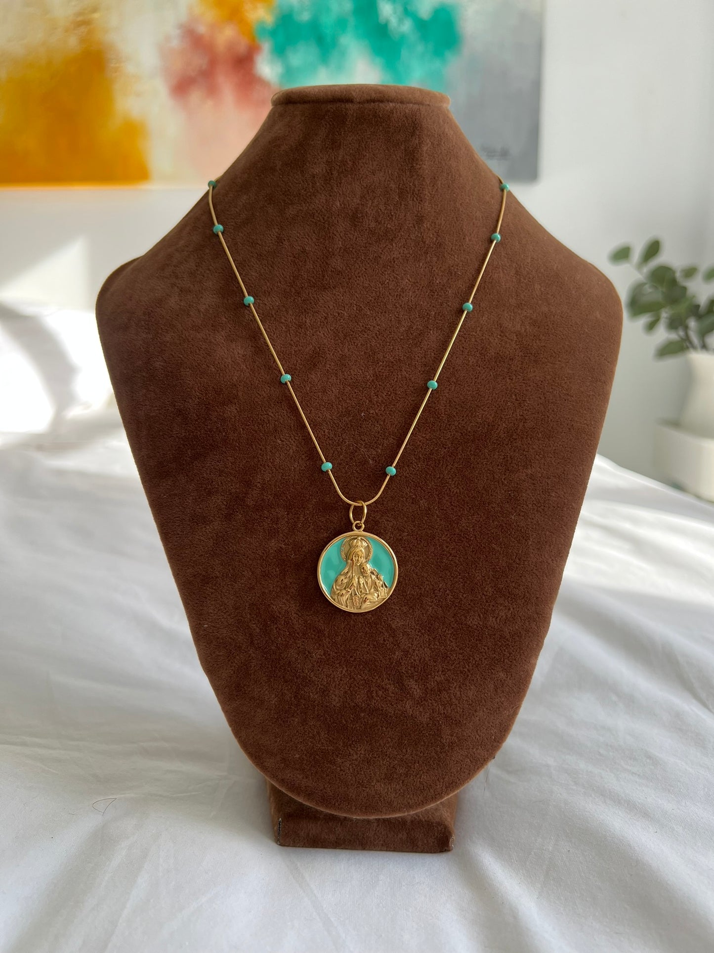 Medalla Carmen acero esmaltado