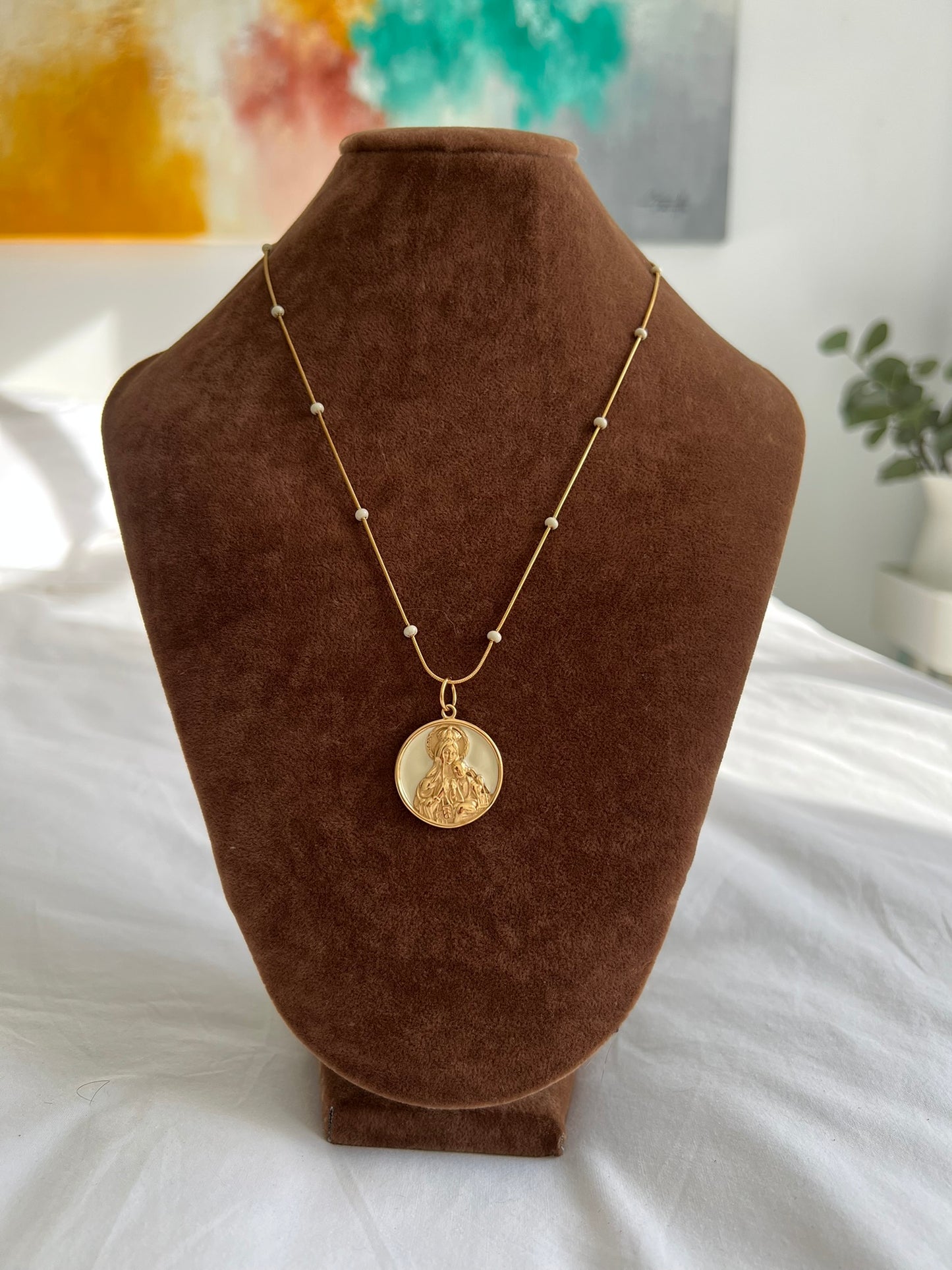 Medalla Carmen acero esmaltado