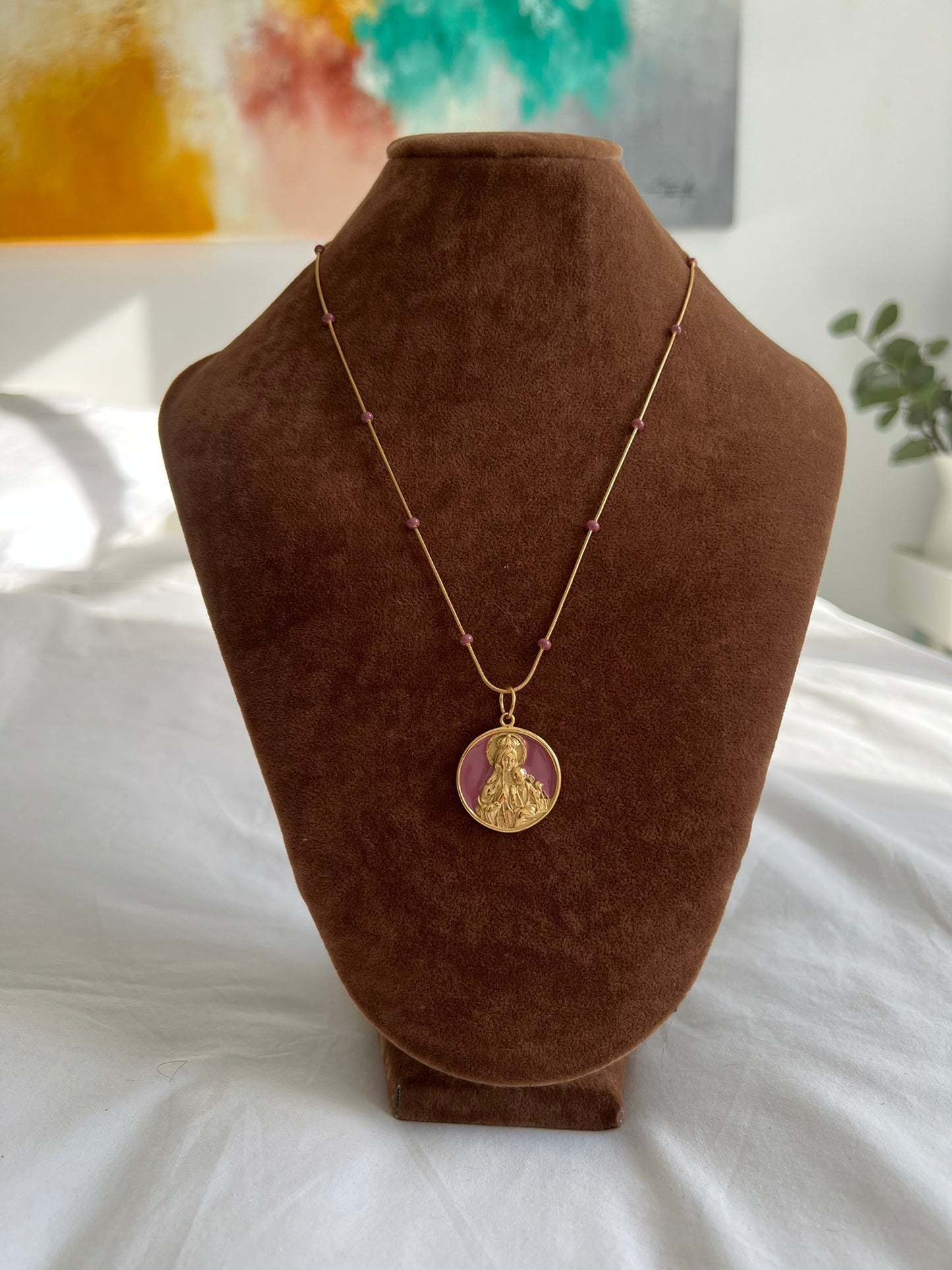 Medalla Carmen acero esmaltado