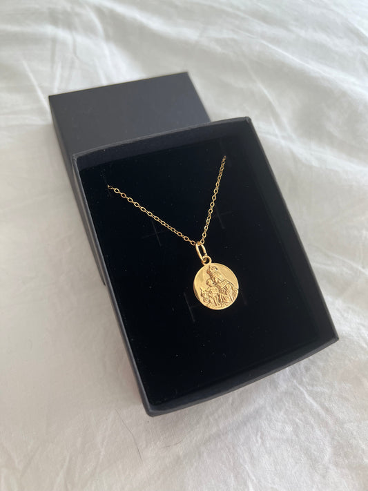 Medalla Escapulario XS Mini acero dorado