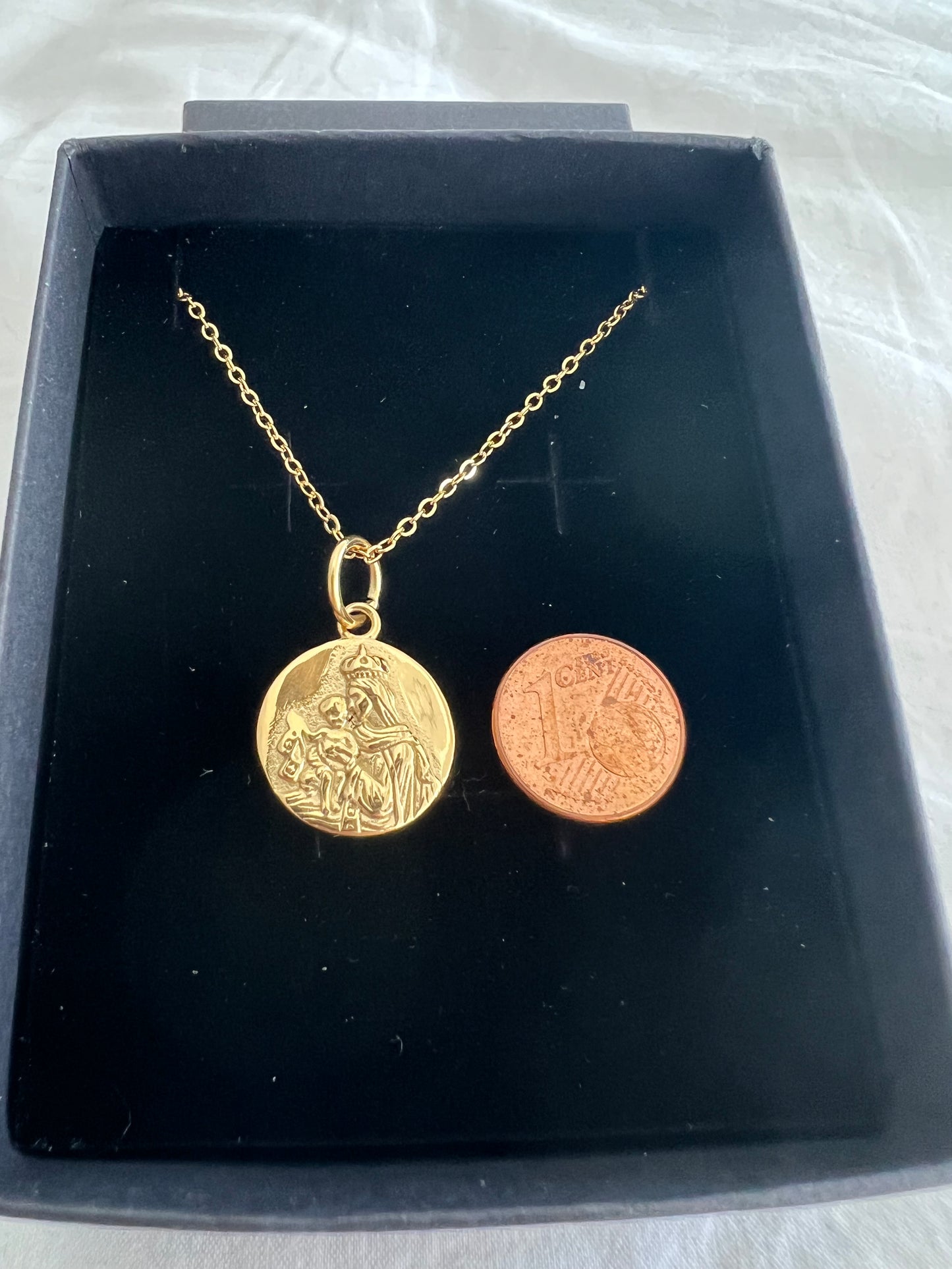 Medalla Escapulario XS Mini acero dorado