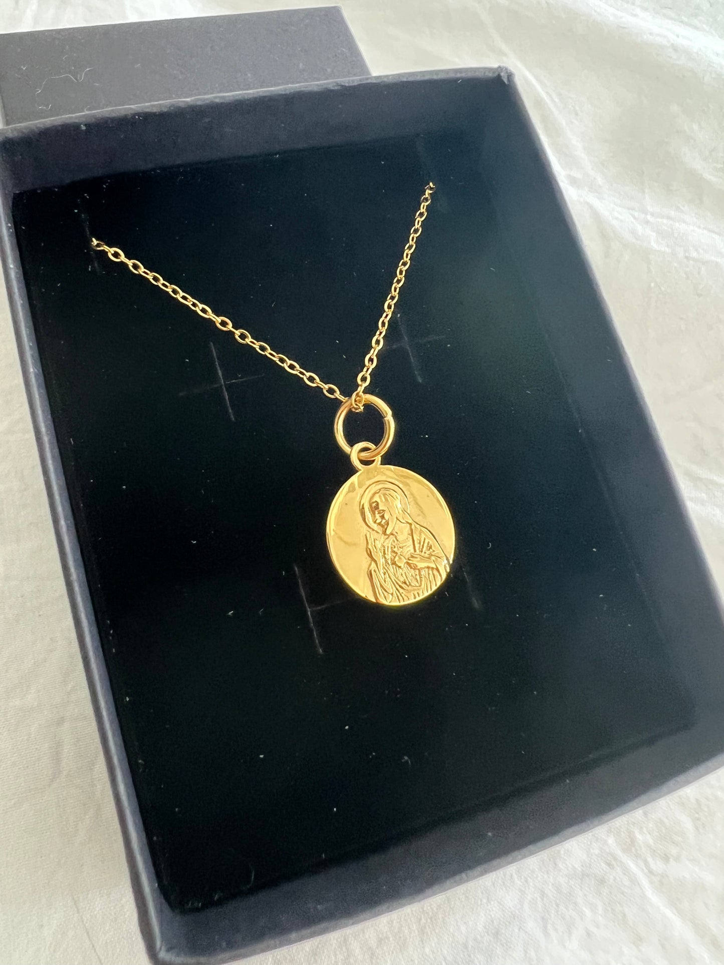 Medalla Escapulario XS Mini acero dorado