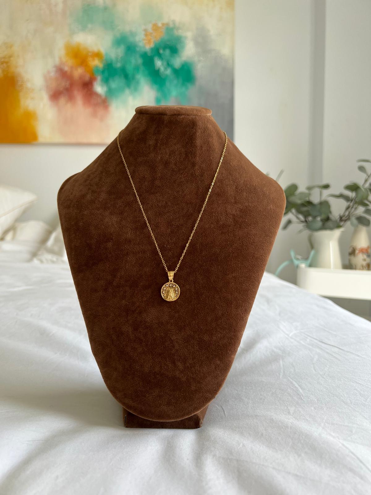 Medalla Virgen del Rocío calada circonitas MINI