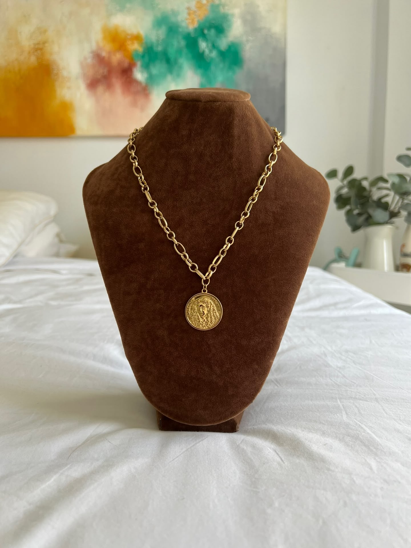 Collar Medalla Esperanza Macarena inoxidable