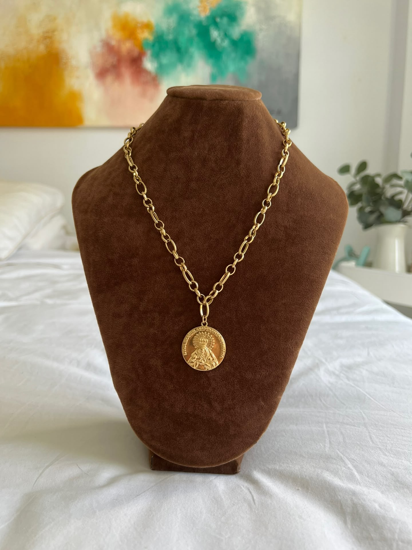 Collar Medalla Esperanza de Triana inoxidable