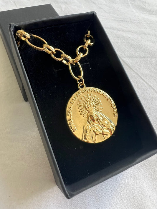 Collar Medalla Esperanza de Triana inoxidable